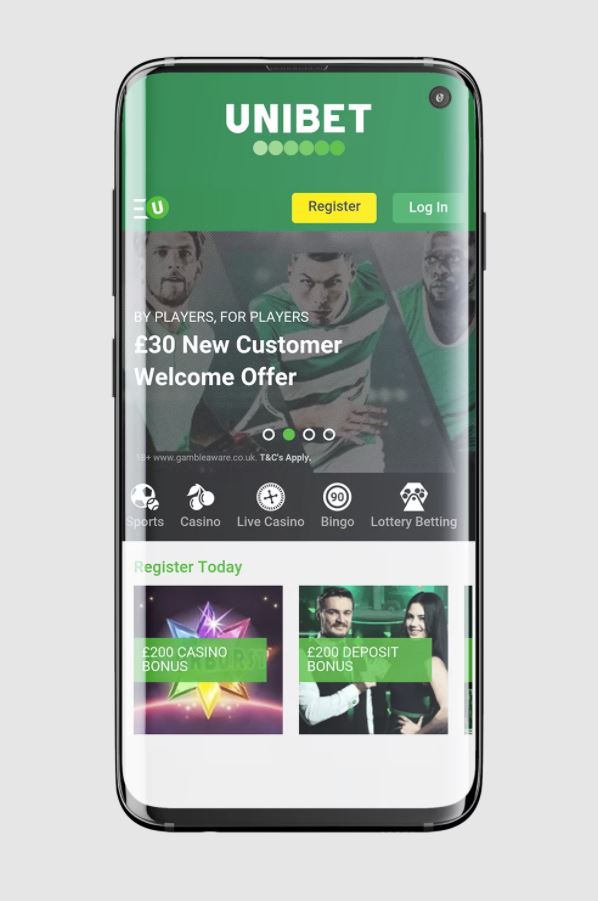 Unibet on mobiles